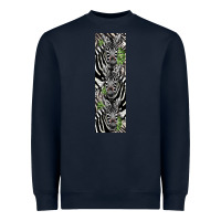 Navy zebra Heavyweight Sweatshirt - LillyAllenDesigns