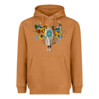 Meerkat boho bull skull Heavyweight Hoodie - BarkalooDesign