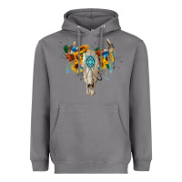 Storm boho bull skull Heavyweight Hoodie - BarkalooDesign