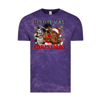 Cloud Purple herd it was christmas Vintage Tee - CowGirlArtShop