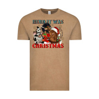 Vintage Coffee herd it was christmas Vintage Tee - CowGirlArtShop