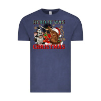 Vintage Denim herd it was christmas Vintage Tee - CowGirlArtShop