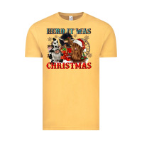 Vintage Mustard herd it was christmas Vintage Tee - CowGirlArtShop