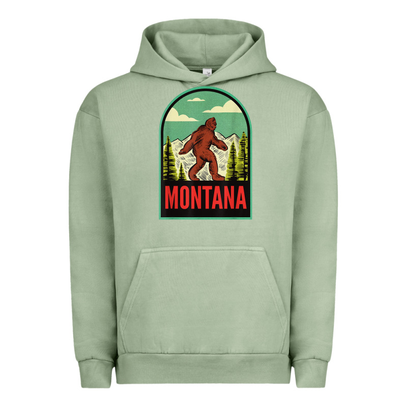 Montana Vintage Bigfoot Travel Urban Hoodie by longCreatives | Teevron