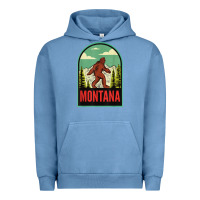 Pigment Pebble Blue montana vintage bigfoot travel Urban Hoodie - longCreatives
