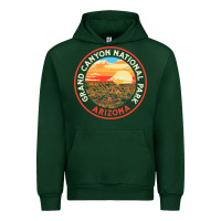 Forest Green Vintage Grand Canyon National Park Retro 80s Graphic Urban Hoodie - longCreatives