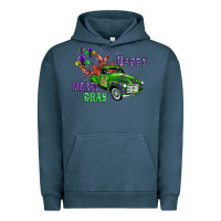 Pigment Midnight Navy mardi gras with truck Urban Hoodie - AdoDesignShop