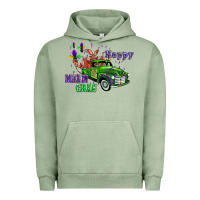 Pigment Oil Green mardi gras with truck Urban Hoodie - AdoDesignShop