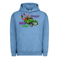 Pigment Pebble Blue mardi gras with truck Urban Hoodie - AdoDesignShop