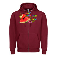 Burgundy sweet summer time Zipper Hoodie - Artiststas