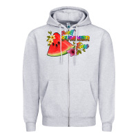 Heather Grey sweet summer time Zipper Hoodie - Artiststas