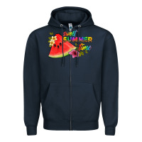 Navy sweet summer time Zipper Hoodie - Artiststas