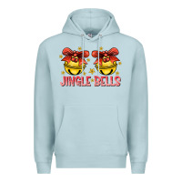 Blue Mist Jingle Bells Premium Hoodie - CowhideDigitalArt