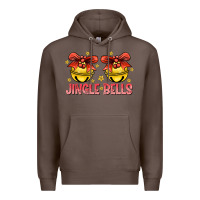 Coffee Jingle Bells Premium Hoodie - CowhideDigitalArt