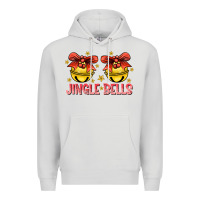 Dove Grey Jingle Bells Premium Hoodie - CowhideDigitalArt