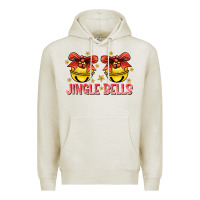 Oatmeal Heather Jingle Bells Premium Hoodie - CowhideDigitalArt