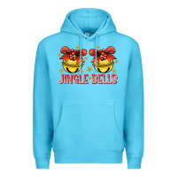Ocean Blue Jingle Bells Premium Hoodie - CowhideDigitalArt