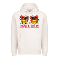 Pale Pink Jingle Bells Premium Hoodie - CowhideDigitalArt