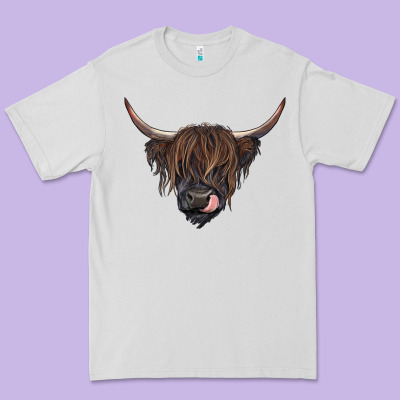 Black Highland Cow Premium Tee Designed By Ranaportraitstore