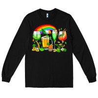 Black wine glasses st. patricks Long Sleeve Tee - OliviaCreatesArt