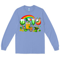Colony Blue wine glasses st. patricks Long Sleeve Tee - OliviaCreatesArt