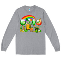 Heather Grey wine glasses st. patricks Long Sleeve Tee - OliviaCreatesArt