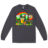 Smoke wine glasses st. patricks Long Sleeve Tee - OliviaCreatesArt