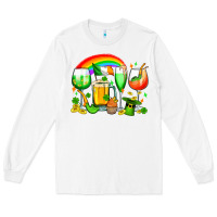 White wine glasses st. patricks Long Sleeve Tee - OliviaCreatesArt
