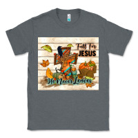 Charcoal Heather fall for jesus he never leaves Classic Tee - TumblerDesignByShophia