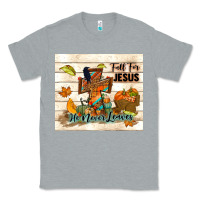 Heather Grey fall for jesus he never leaves Classic Tee - TumblerDesignByShophia