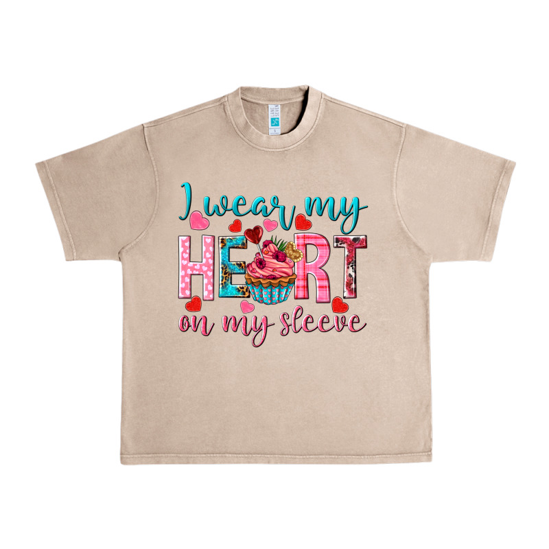 I Wear My Heart On My Sleeve Valentine's Day Urban Heavy Tee by HowdyJamesFarm | Teevron