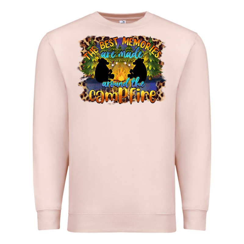 The Best Memories Are Made Around The Campfire Camping Premium Sweatshirt by BarkalooDesign | Teevron