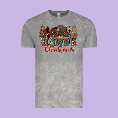 Howdy Christmas Vintage Tee Designed By Cowgirlartshop