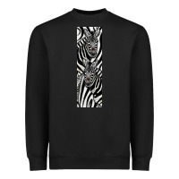 Black Zebra Heavyweight Sweatshirt - LillyAllenDesigns