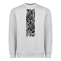 Heather Grey Zebra Heavyweight Sweatshirt - LillyAllenDesigns