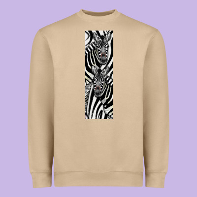 Zebra Heavyweight Sweatshirt Designed By Lillyallendesigns