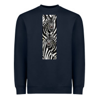 Navy Zebra Heavyweight Sweatshirt - LillyAllenDesigns