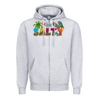 Heather Grey be salty Zipper Hoodie - Artiststas