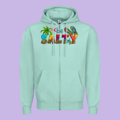 Be Salty Zipper Hoodie Designed By Artiststas