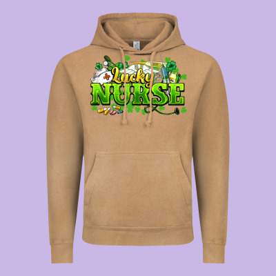 Lucky Nurse St. Patrick's Day Vintage Hoodie Designed By Howdyjamesfarm