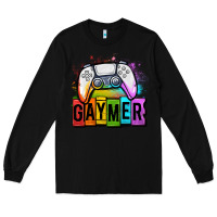 Black gaymer lgbtq gaming Long Sleeve Tee - OliviaCreatesArt