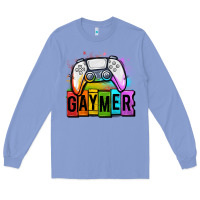 Colony Blue gaymer lgbtq gaming Long Sleeve Tee - OliviaCreatesArt