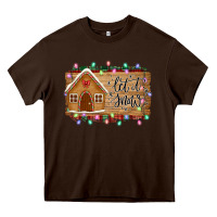 Chocolate Brown Let it snow Heavy Core Tee - Bettercallsaul