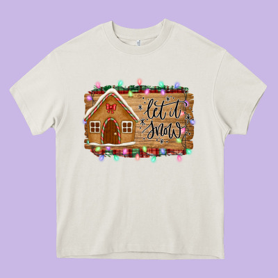 Let It Snow Heavy Core Tee Designed By Bettercallsaul