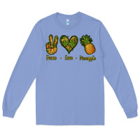Colony Blue Peace Love Pineapple Long Sleeve Tee - Jasminsmagicworld