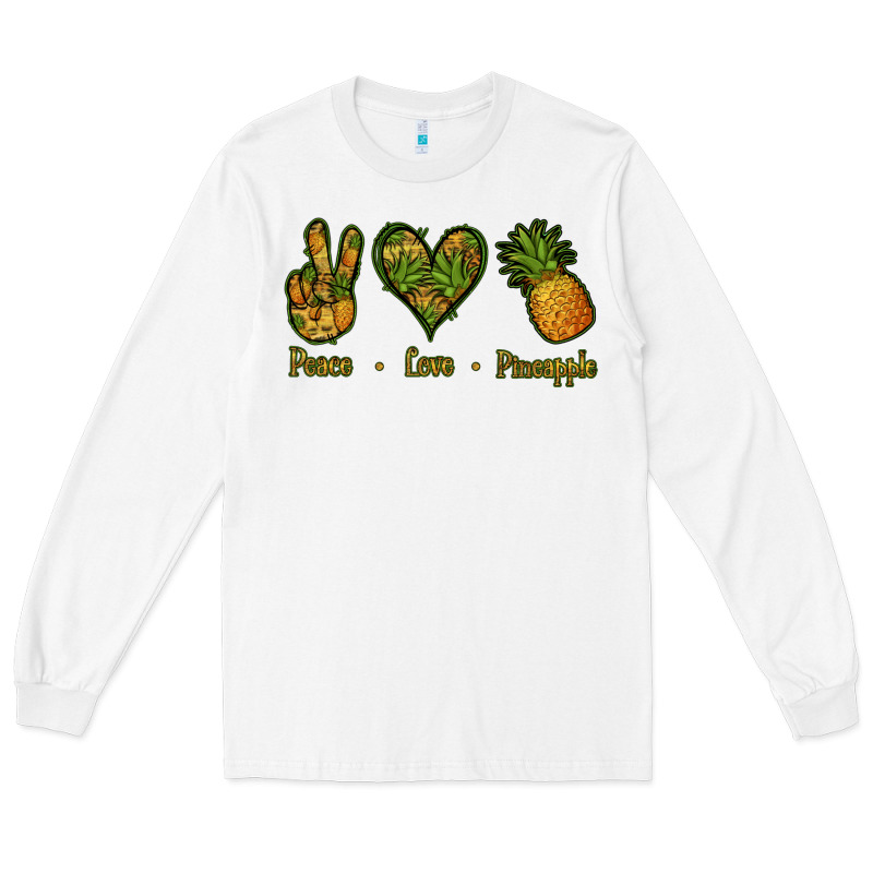 Peace Love Pineapple Long Sleeve Tee by Jasminsmagicworld | Teevron