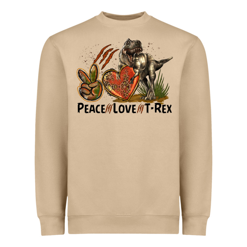 Peace Love T Rex Heavyweight Sweatshirt by LillyAllenDesigns | Teevron