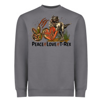 Storm Peace Love T Rex Heavyweight Sweatshirt - LillyAllenDesigns