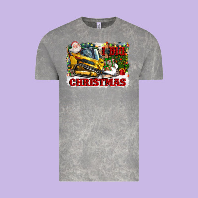 I Dig Christmas Vintage Tee Designed By Cowgirlartshop