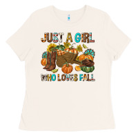 Bone Just a Girl Who Loves Fall Ladies Tee - texasbilliewilder